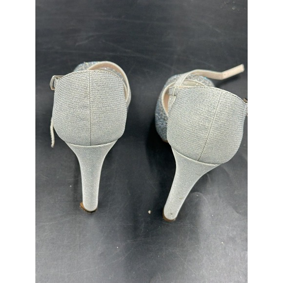 de blossom collection heels silver miya-280 sz 8 - Picture 4 of 9